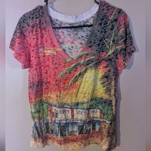 Women’s Bee Easy Short Sleeve Top Sloppy Joe's Bar in Key West, Florida Size M